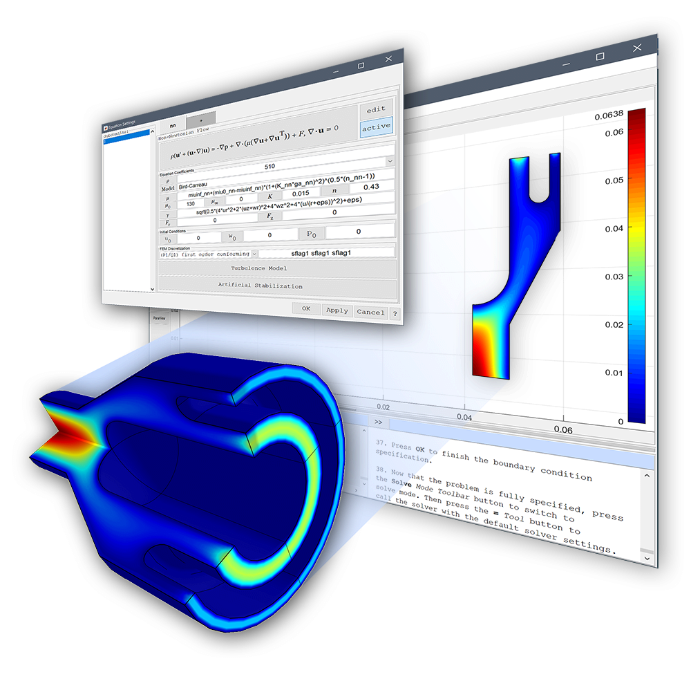 FEATool Multiphysics 1.15 - CFD Simulations of non-Newtonian Flows