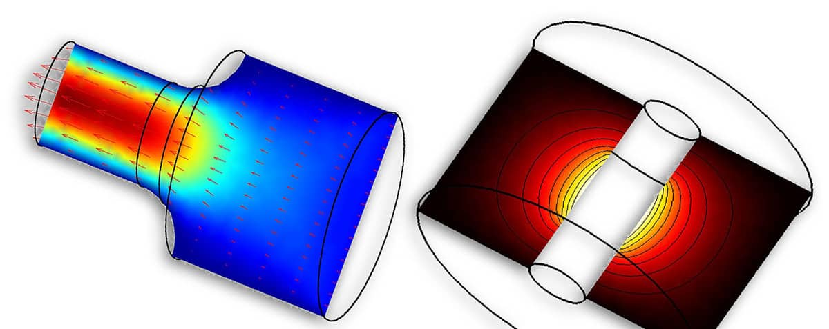 Axisymmetric Modeling and Multiphysics Simulation in FEATool