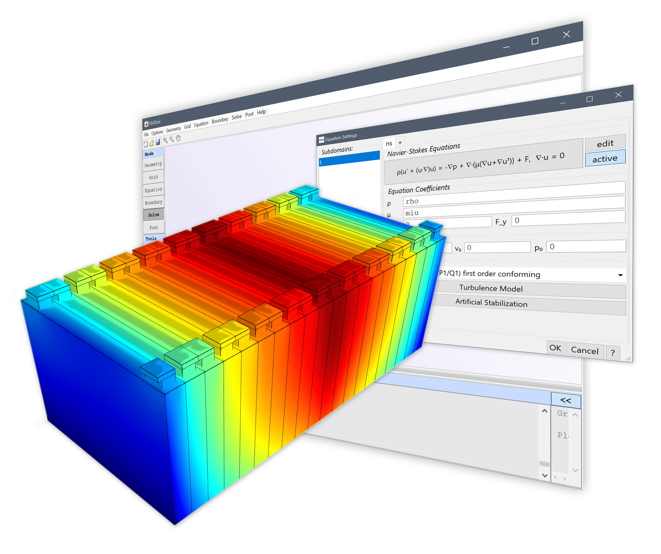 FEATool Multiphysics 1.18 with updated graphical user interface (GUI) and toolbox support for MATLAB 2025a and later