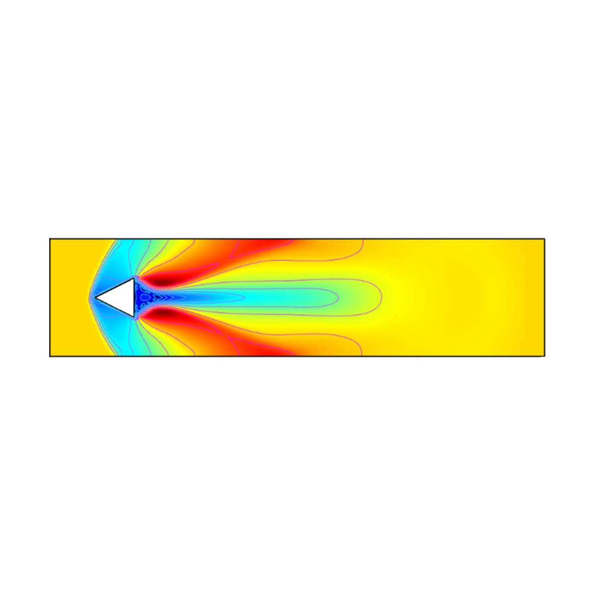 Supersonic Turbulent Flow Past a Prism