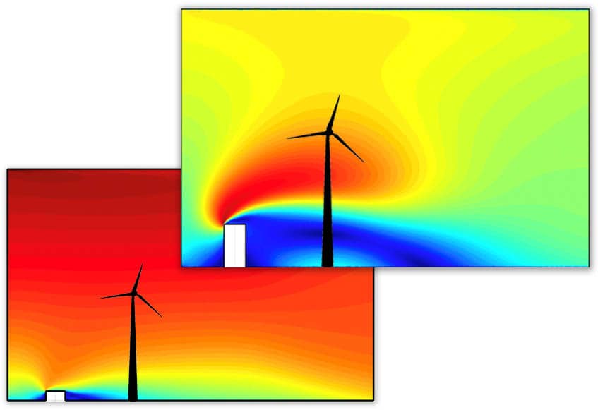 Modeling of Wind Flow Around Obstructions to Aid Wind Turbine Placement Decisions